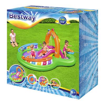 Dealsmate  Inflatable Swimming Play Pool Kids Above Ground Kid Game Toy 3 People
