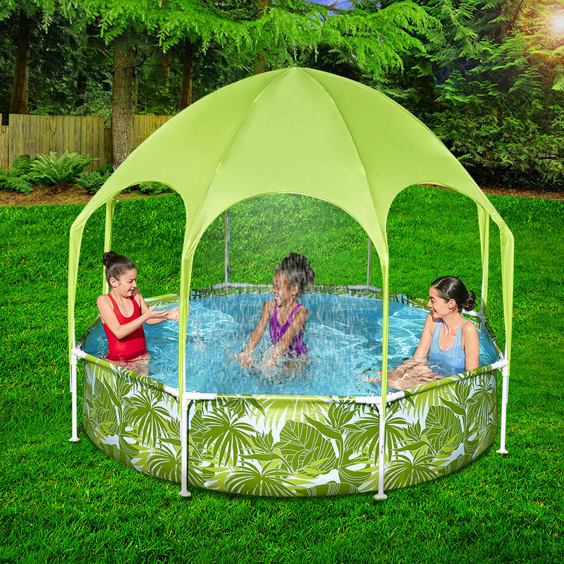 Dealsmate  Above Ground Swimming Pool with Mist Shade