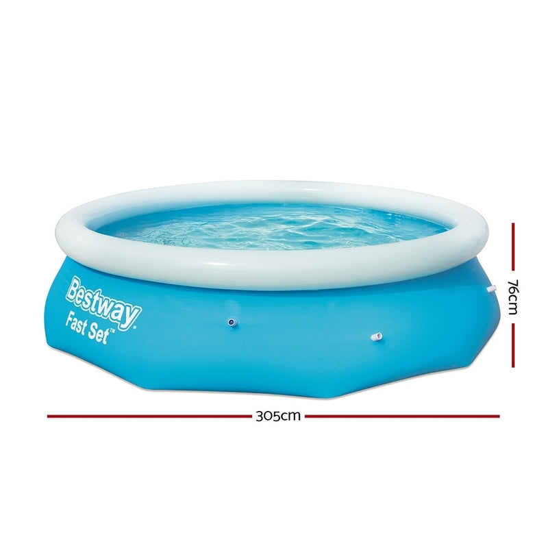 Dealsmate  Swimming Pool 305x76cm Above Ground Round Inflatable Pools 3800L