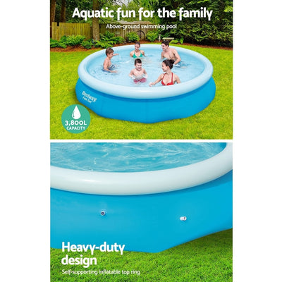 Dealsmate  Swimming Pool 305x76cm Above Ground Round Inflatable Pools 3800L