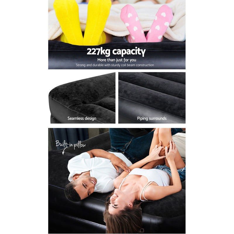 Dealsmate  Air Bed Beds Single Inflatable Mattress Sleeping Mats Home Camping Pump