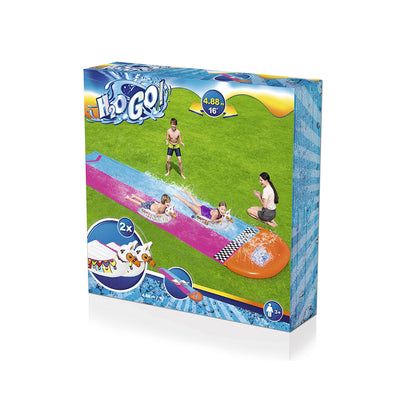 Dealsmate  Inflatable Water Slip And Slide 4.88m Kids Rider Splash Toy Outdoor
