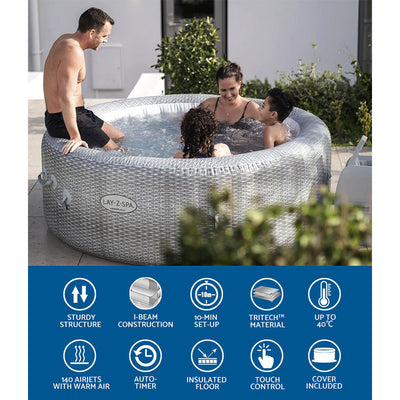 Dealsmate  Inflatable Spa Pool Massage Hot Tub Lay-Z Outdoor Spa Bath Pools