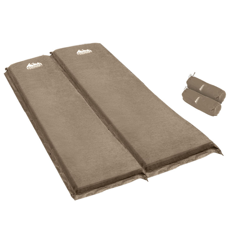 Dealsmate Weisshorn Self Inflating Mattress Camping Sleeping Mat Air Bed Pad Double