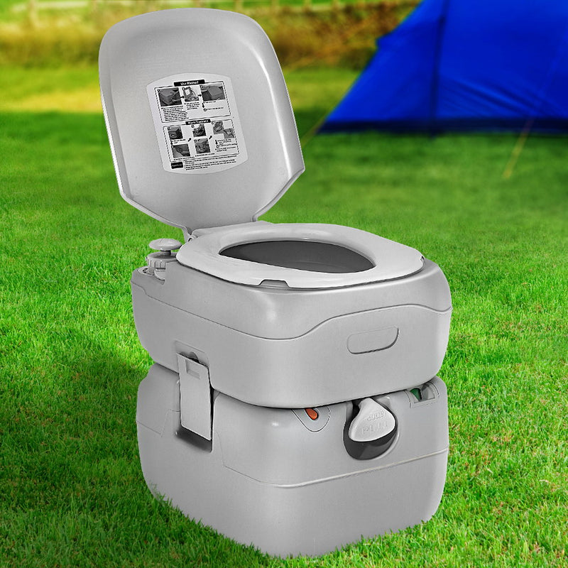 Dealsmate Outdoor Portable Camping Toilet 22L