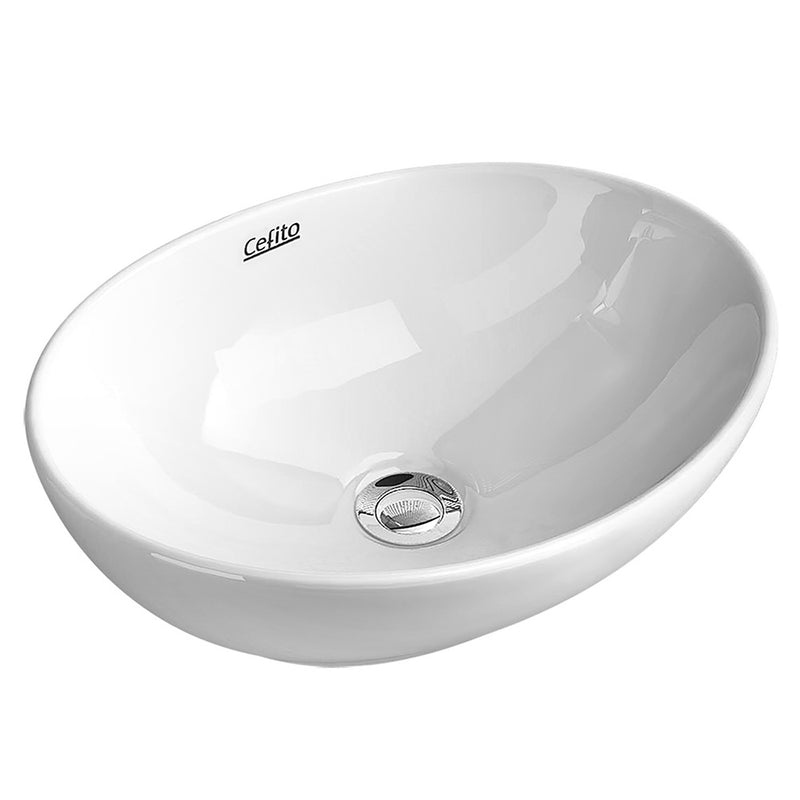 Dealsmate Cefito Ceramic Oval Sink Bowl - White