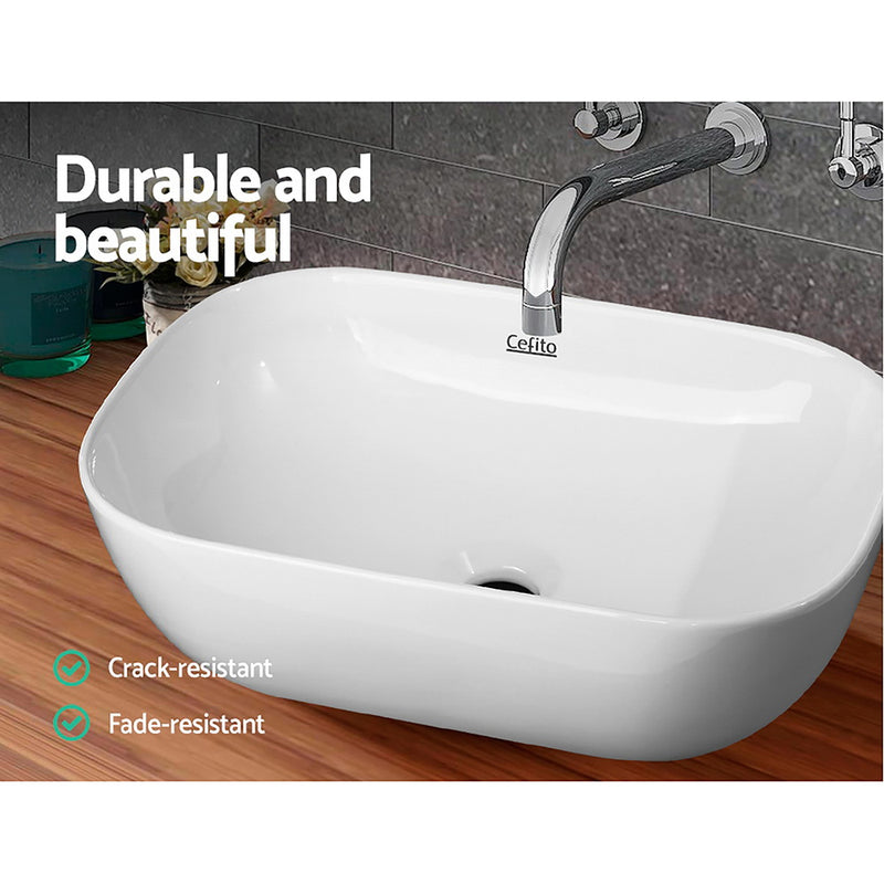 Dealsmate Cefito Ceramic Bathroom Basin Sink Vanity Above Counter Basins White Hand Wash