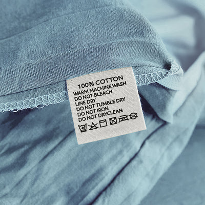 Dealsmate Cosy Club Washed Cotton Quilt Set Blue Double