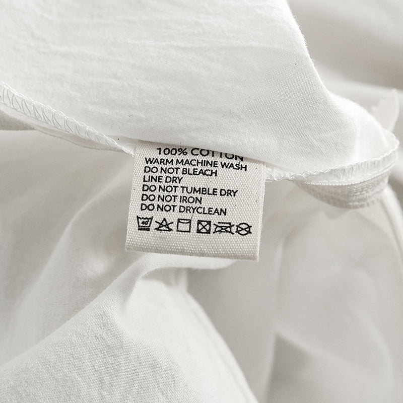 Dealsmate Cosy Club Washed Cotton Quilt Set White Double