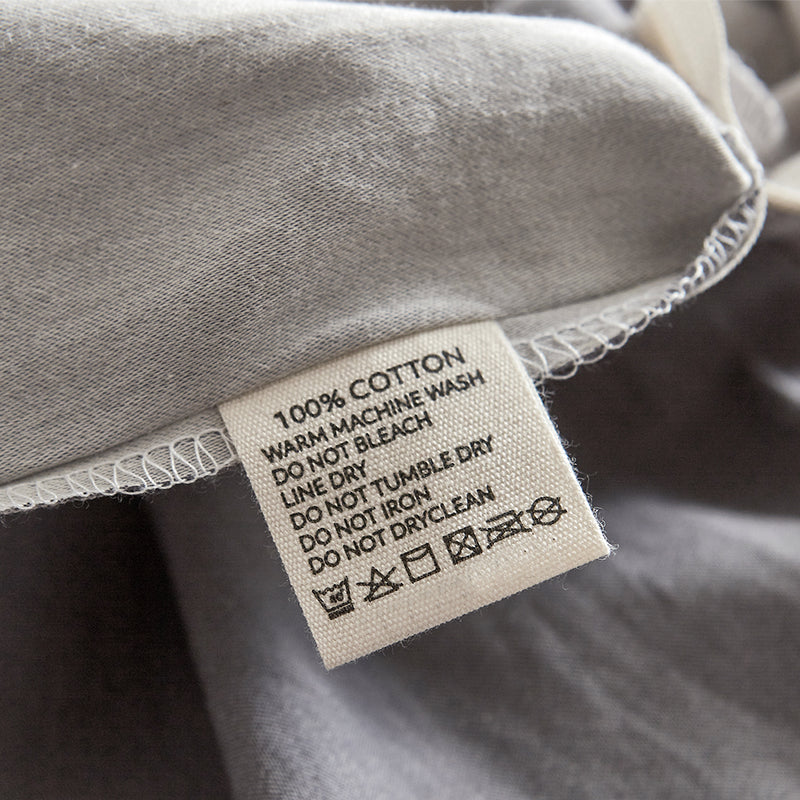 Dealsmate Cosy Club Washed Cotton Sheet Set Queen Grey