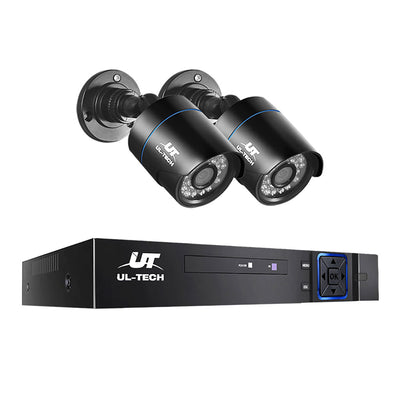 Dealsmate UL-tech CCTV Security System 4CH DVR 2 Cameras 1080p