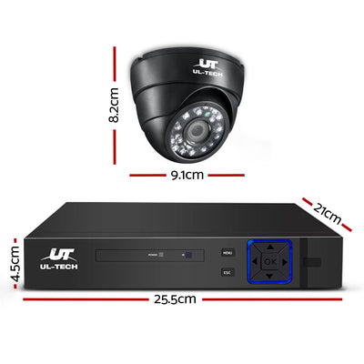 Dealsmate UL-Tech CCTV Security System 2TB 8CH DVR 1080P 8 Camera Sets