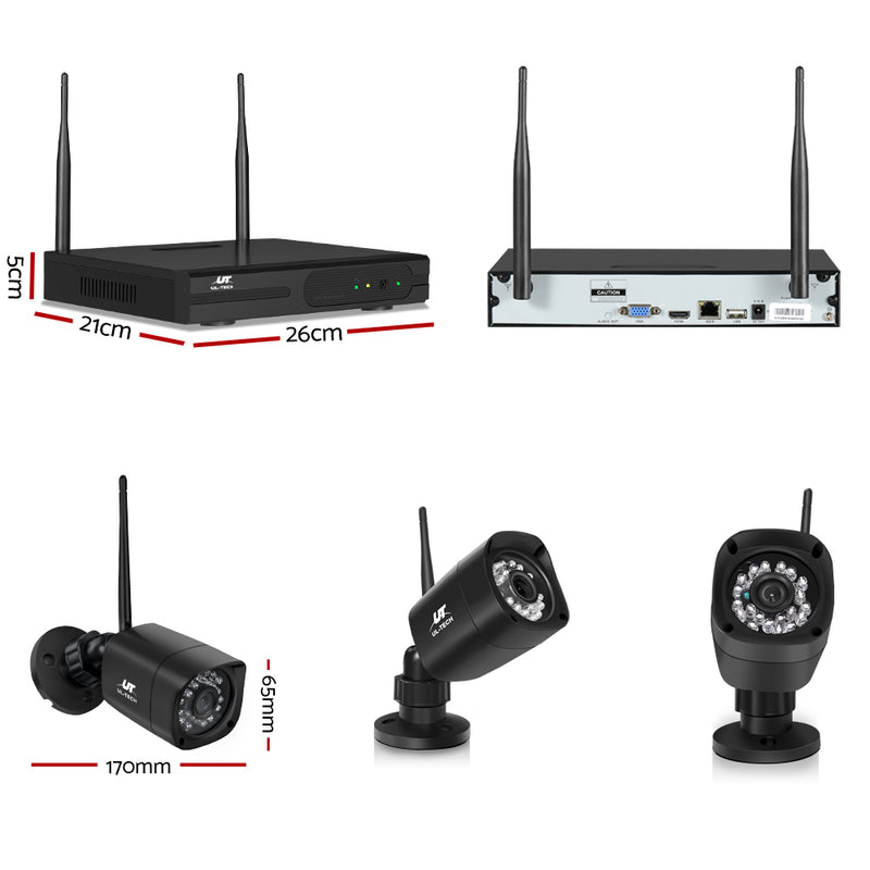 Dealsmate UL-TECH 3MP 8CH NVR Wireless 8 Security Cameras Set