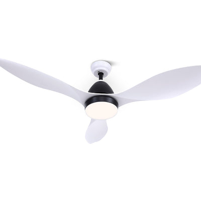 Dealsmate Devanti Ceiling Fan Light Remote Control Ceiling Fans White 48'' 3 Blades