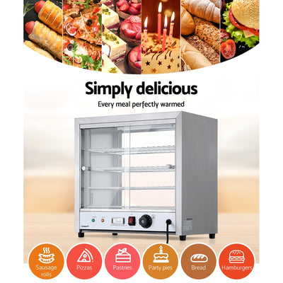 Dealsmate Devanti Commercial Food Warmer Hot Display Showcase Cabinet 54cm