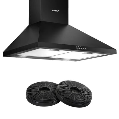Dealsmate Comfee Rangehood 600mm Home Kitchen Wall Mount Canopy With 2 PCS Filter Replacement