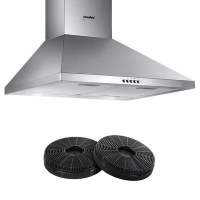 Dealsmate Comfee Rangehood 600mm Stainless Steel Canopy With 2 PCS Filter Replacement Combo