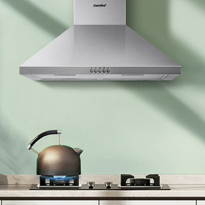 Dealsmate Comfee Rangehood 600mm Stainless Steel Canopy With 2 PCS Filter Replacement Combo