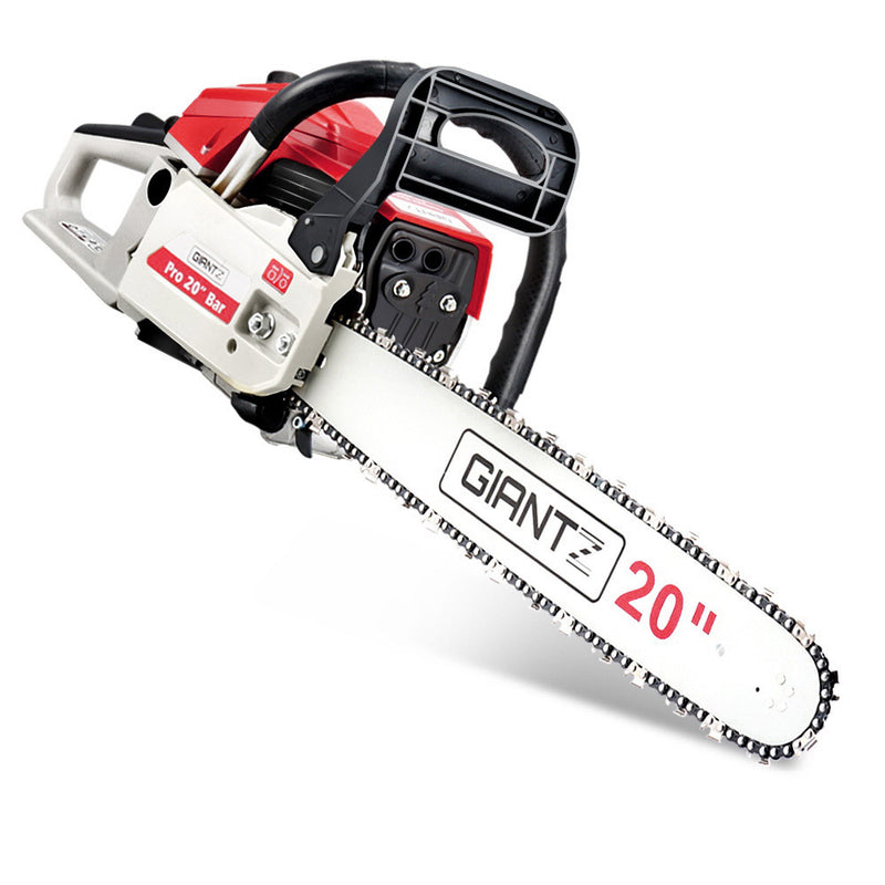 Dealsmate  58CC Commercial Petrol Chainsaw - Red & White