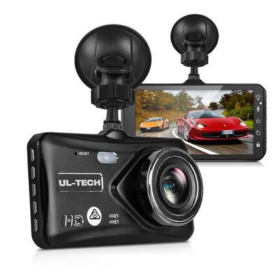 Dealsmate UL Tech 4 Inch Dual Camera Dash Camera - Black