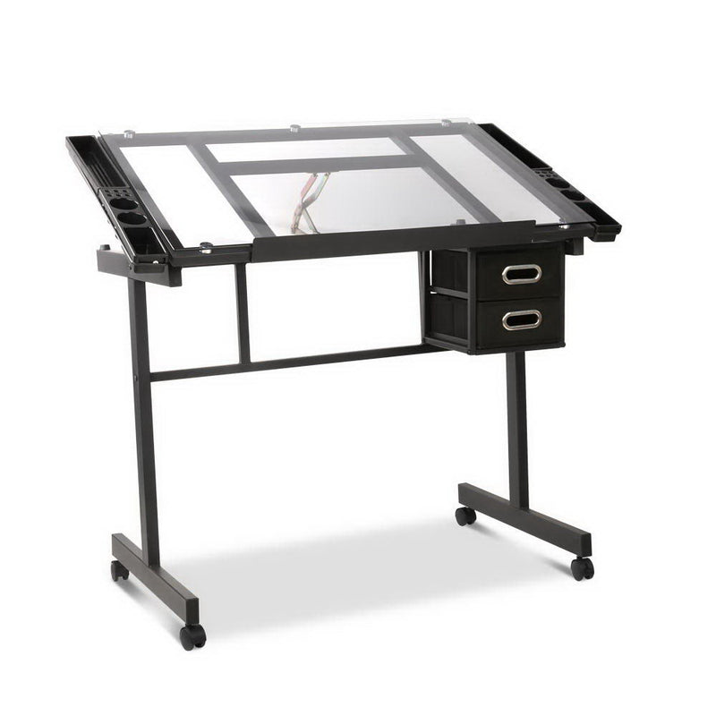 Dealsmate  Adjustable Drawing Desk - Black and Grey