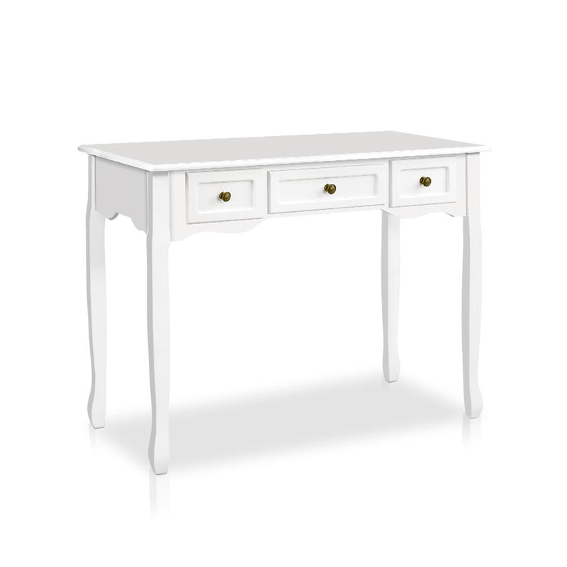 Dealsmate  Hall Console Table Hallway Side Dressing Entry Wooden French Drawer White