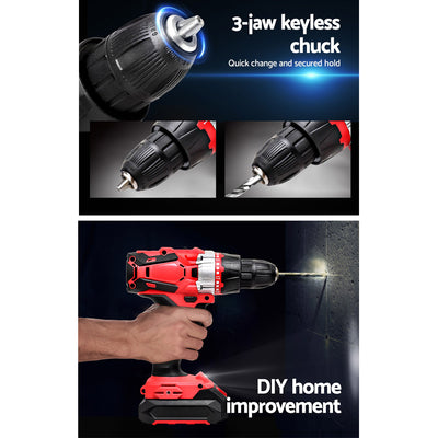 Dealsmate  Impact Drill Electric 20V Lithium Impact Cordless Impact drill