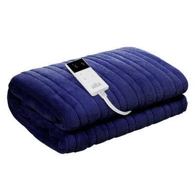 Dealsmate Giselle Bedding Electric Throw Blanket - Navy