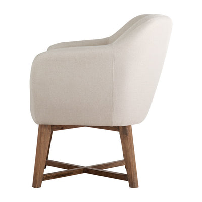 Dealsmate  Fabric Tub Lounge Armchair - Beige