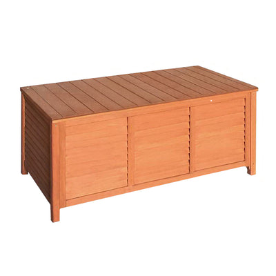 Dealsmate  Outdoor Storage Bench Box 210L Wooden Patio Furniture Garden Chair Seat
