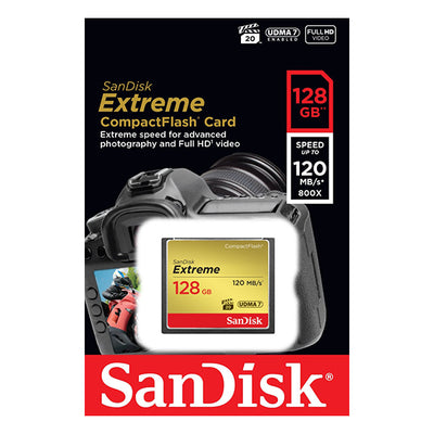 Dealsmate SanDisk 128GB Extreme CompactFlash Card with (write) 85MB/s and (Read)120MB/s - SDCFXSB-128G