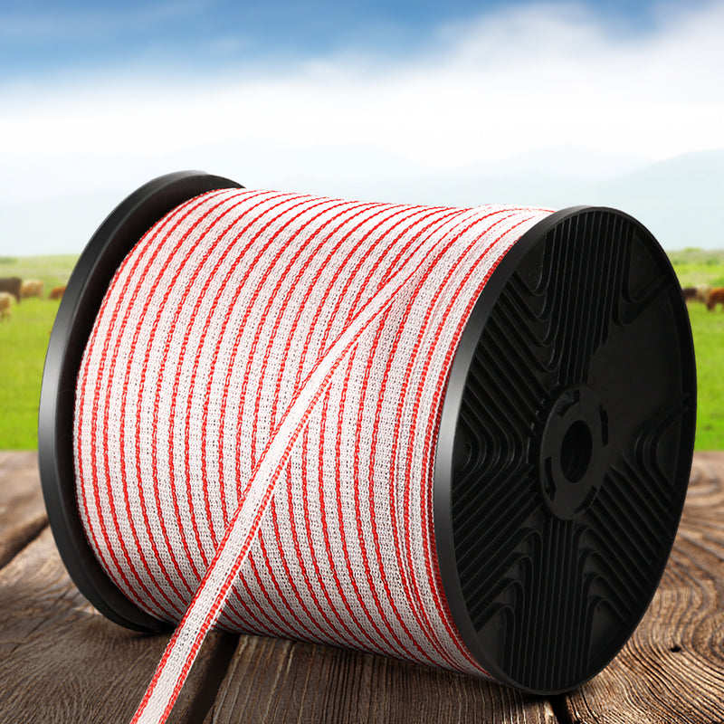 Dealsmate  Electric Fence Wire 400M Tape Fencing Roll Energiser Poly Stainless Steel