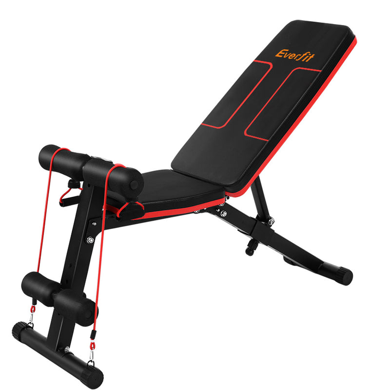 Dealsmate  Adjustable FID Weight Bench Fitness Flat Incline Gym Home Steel Frame