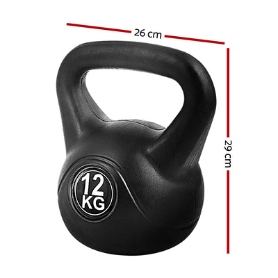 Dealsmate 12kg Kettlebell Kettlebells Kettle Bell Bells Kit Weight Fitness Exercise