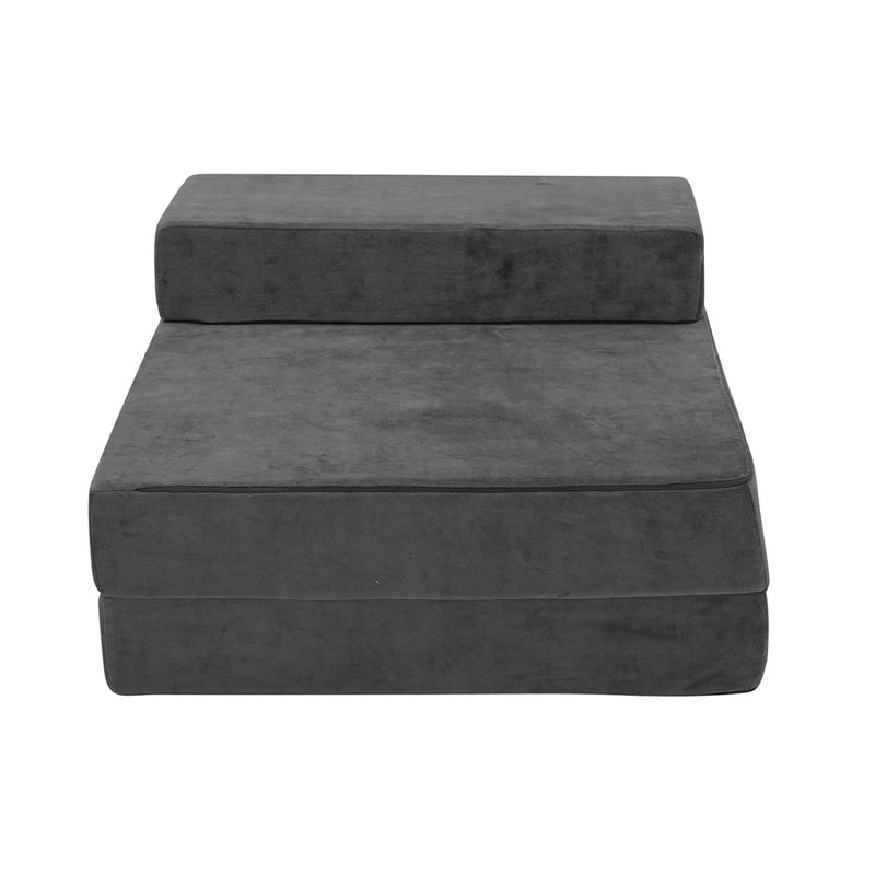 Dealsmate Giselle Bedding Foldable Mattress Folding Foam Bed Mat Single Grey
