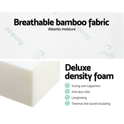 Dealsmate Giselle Bedding Foldable Mattress Folding Foam Single Bamboo