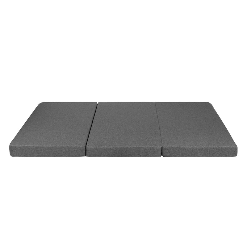 Dealsmate Giselle Bedding Double Size Folding Foam Mattress Portable Bed Mat Dark Grey