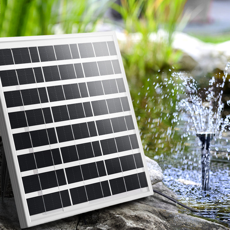 Dealsmate Solar Pond Pump Powered Outdoor Garden Water Pool Kit Large Panel 8.2 FT
