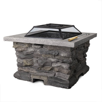 Dealsmate Grillz Stone Base Outdoor Patio Heater Fire Pit Table