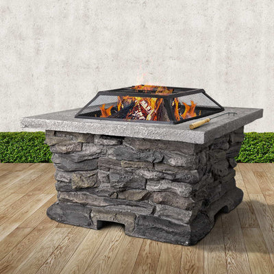 Dealsmate Grillz Stone Base Outdoor Patio Heater Fire Pit Table