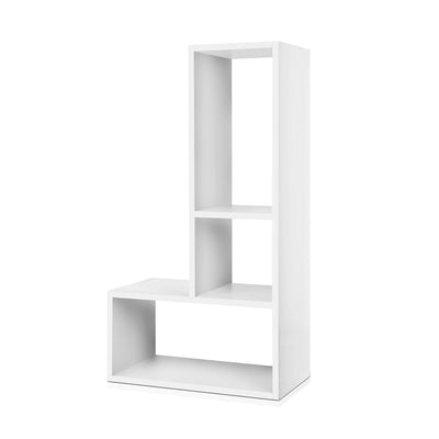 Dealsmate  DIY L Shaped Display Shelf - White