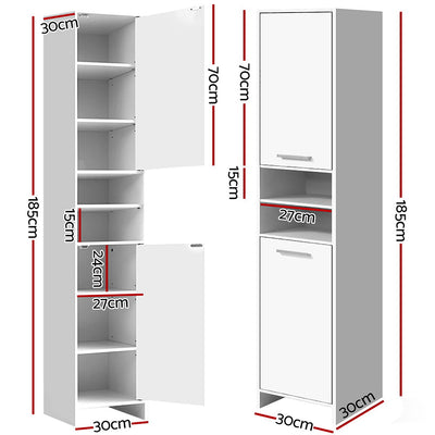 Dealsmate  Bathroom Cabinet Storage 185cm White