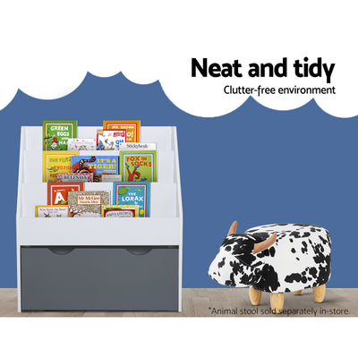 Dealsmate Keezi 3 Tiers Kids Bookshelf Magazine Rack Children Bookcase Organiser Storage