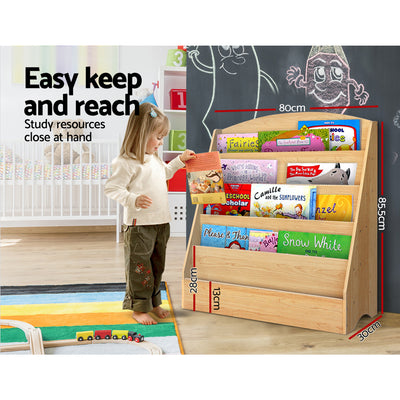 Dealsmate Keezi 5 Tiers Kids Bookshelf Magazine Shelf Organiser Bookcase Display Rack