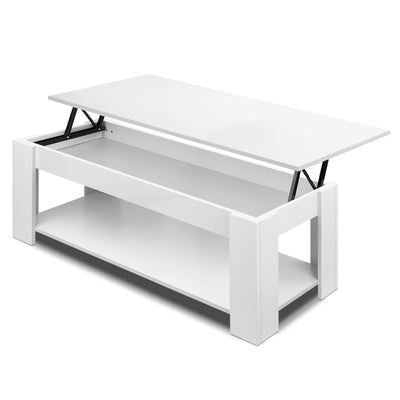 Dealsmate  Lift Up Top Mechanical Coffee Table - White