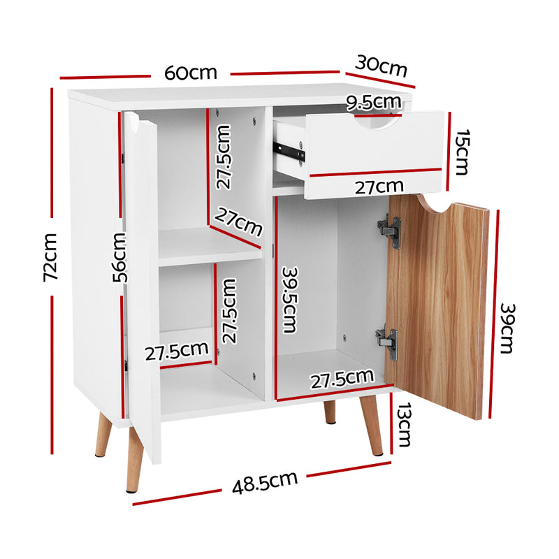 Dealsmate  Buffet Sideboard Cabinet Storage Hallway Table Kitchen Cupboard Wooden