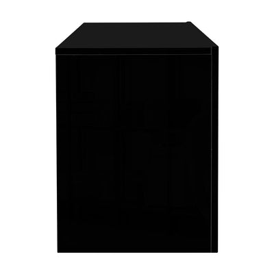 Dealsmate  Entertainment Unit TV Cabinet LED 130cm Black Elo
