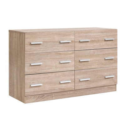Dealsmate  6 Chest of Drawers Cabinet Dresser Table Tallboy Lowboy Storage Wood