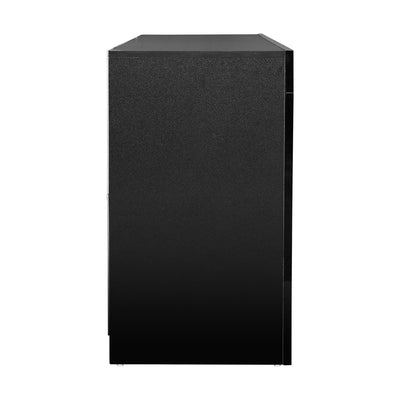Dealsmate  TV Cabinet Entertainment Unit Stand RGB LED Gloss Drawers 160cm Black
