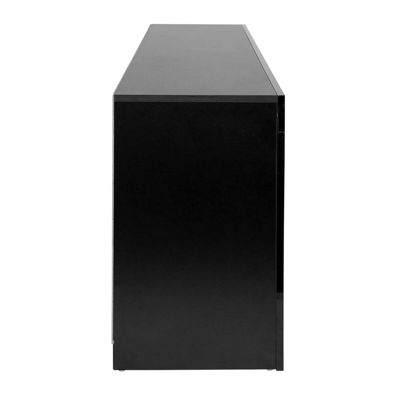 Dealsmate  Entertainment Unit TV Cabinet LED 160cm Black Bobi